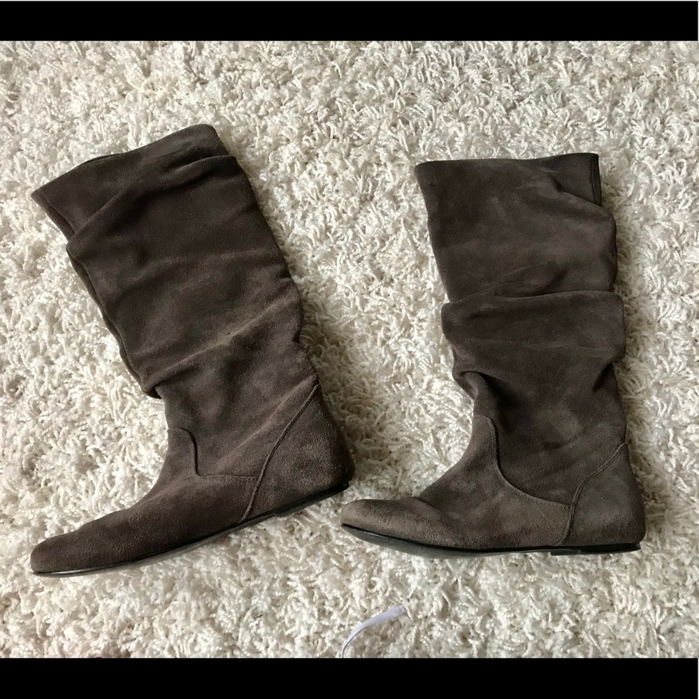 Steve Madden | Tianna Grey Suede Slouch Boot